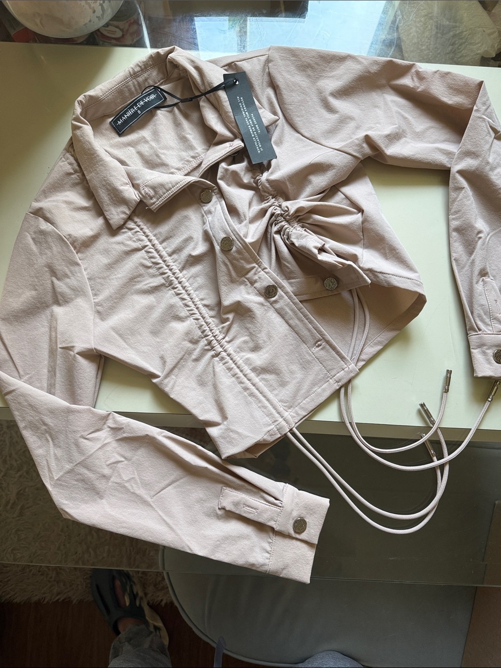 MDV Ruched Button Down - Picture 2 of 3